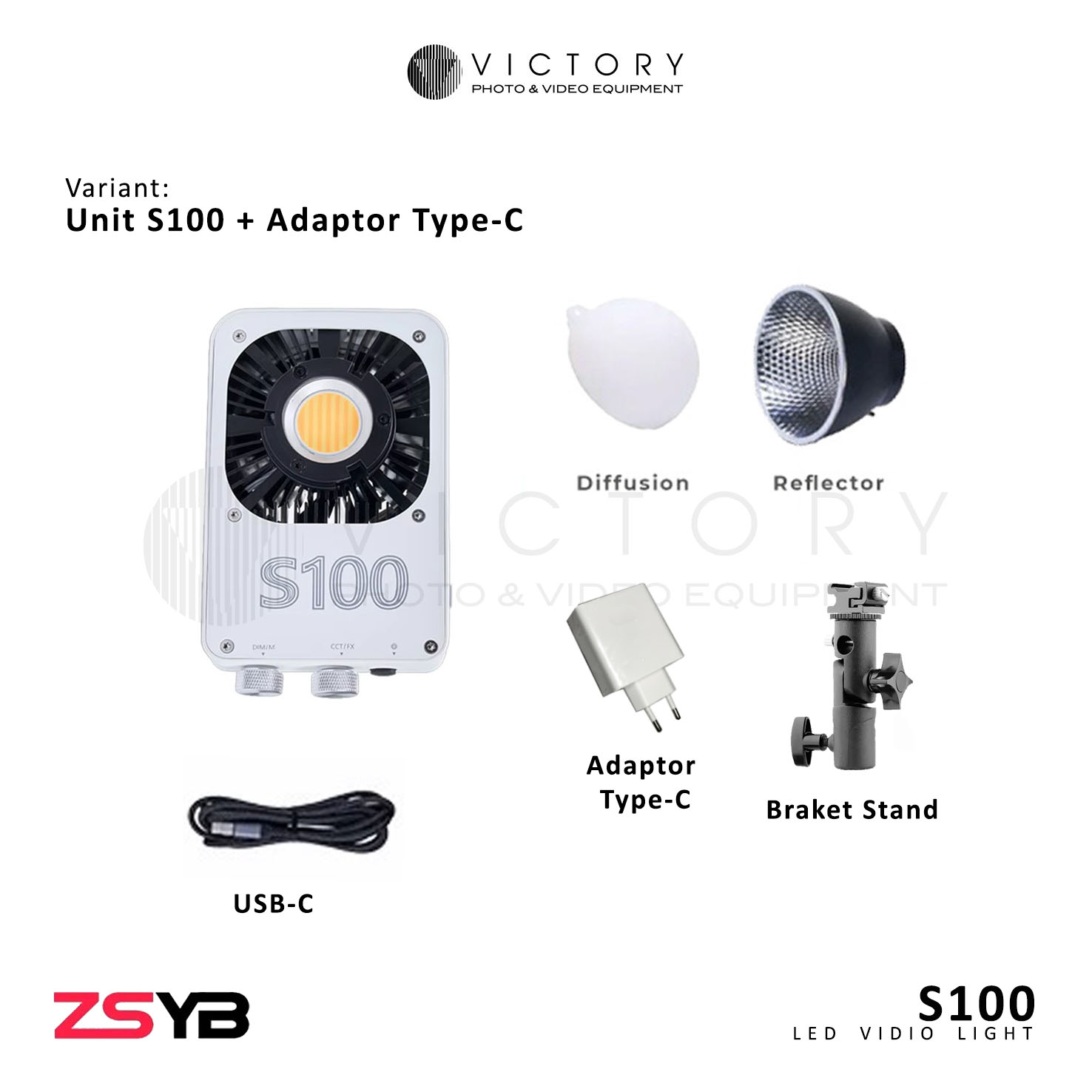 ZSYB S100 baru -Unit + Adaptor Type-C
