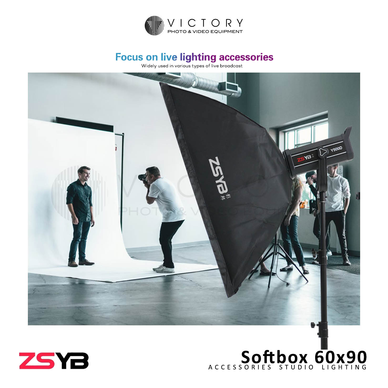 ZSYB Softbox 60x90 Grid dan Non Grid-1F