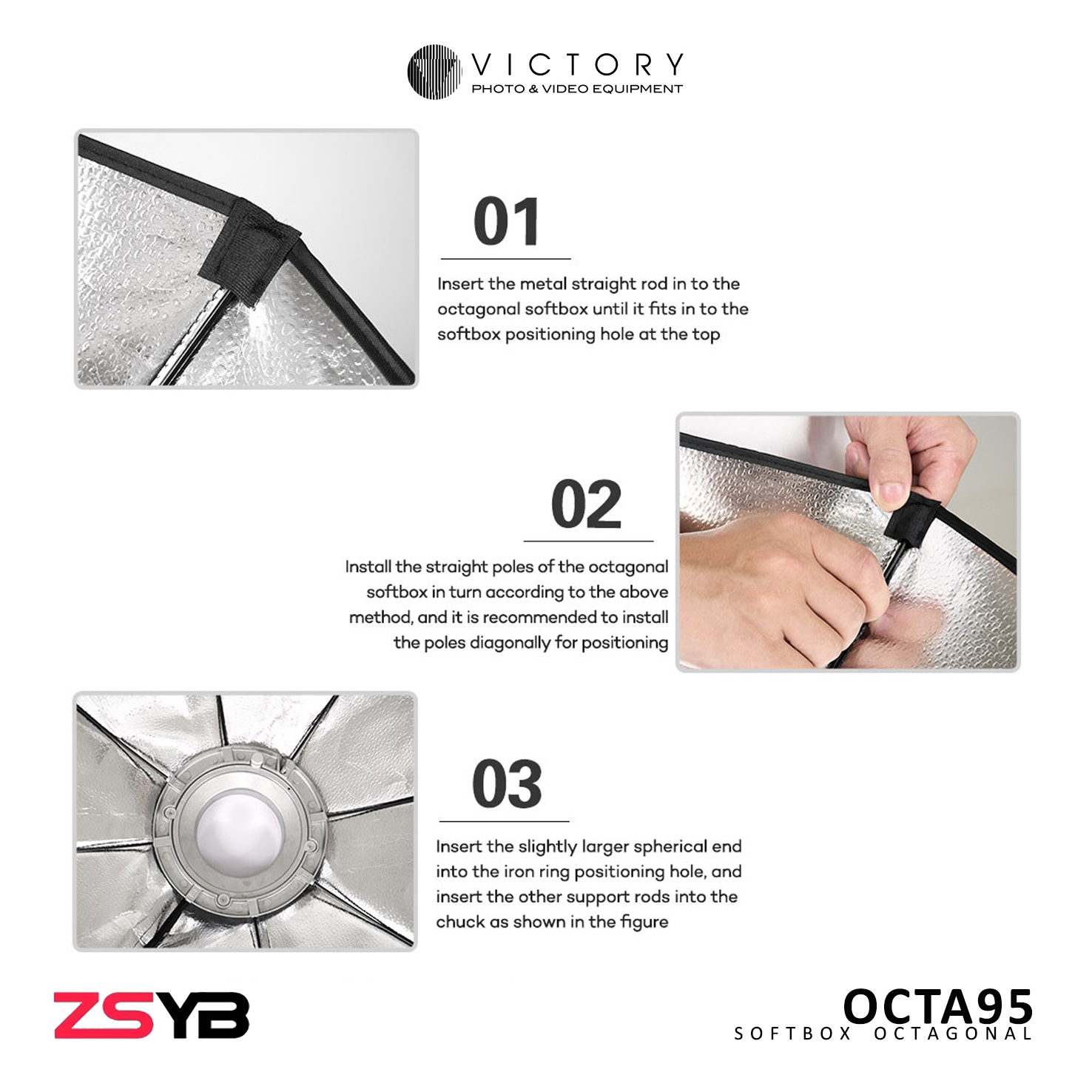 ZSYB Softbox Octa 95cm.-2F